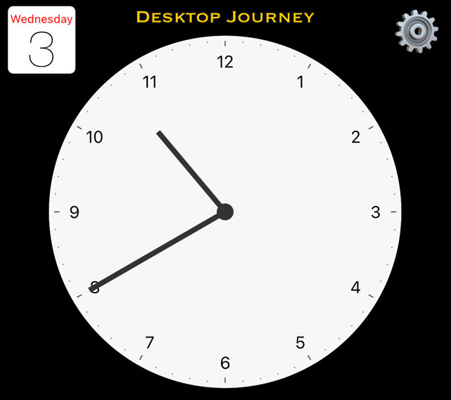Top portion of Desktop Journey screen